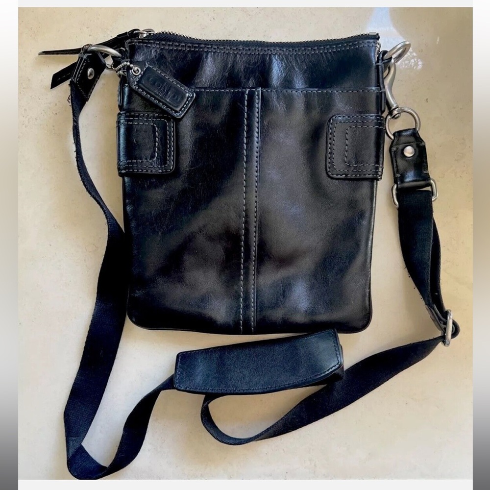 Coach Black Leather Crossbody Bag - Picture 2 of 4
